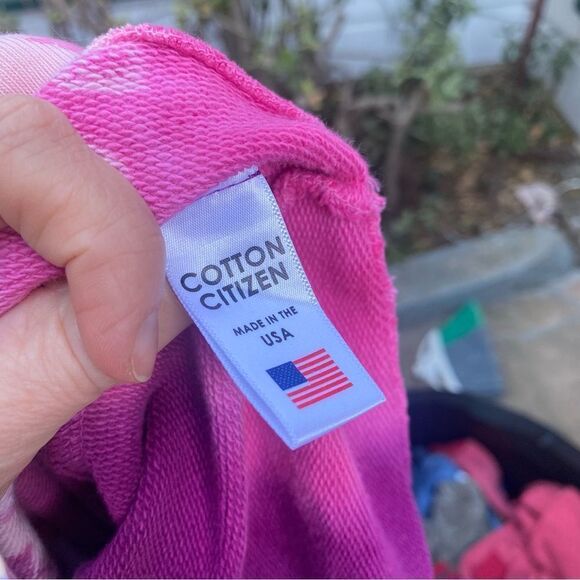 Cotton Citizen MILAN CREW SWEATSHIRT in pink tie dye size XS - Picture 5 of 11